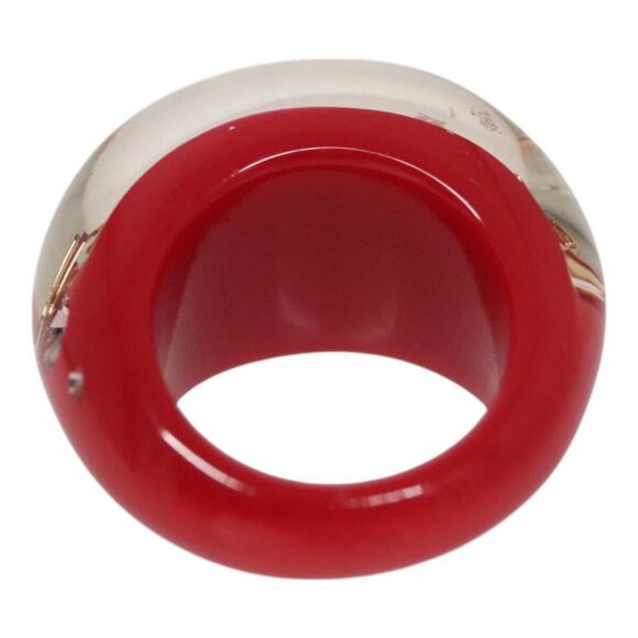 LOUIS VUITTON Uncle John Burgh Ring plastic Red - Picture 8 of 13